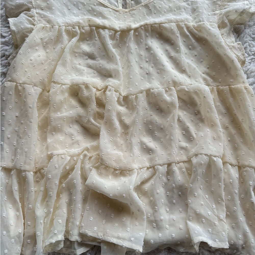 Charming Cream Kids Top